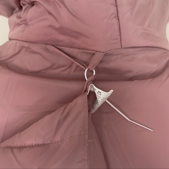 (NWT) Madden Girl Women’s Hooded Puffer w/ Detachable Scarf in Dusty Pink, Small - Picture 14 of 15